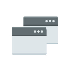 app window simple flat icon illustration