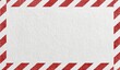 © Abdu - Blank white paper with red candy cane border