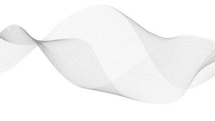 Wall Mural - Abstract wave element for design. Digital frequency track equalizer. Wave with lines created using blend tool. Curved wavy line, smooth stripe.
