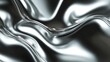 © Nur - Silver liquid surface undulating with light reflections creating smooth flowing forms