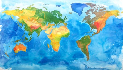  Watercolor world map (2)