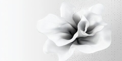 Wall Mural - abstract floral design with intricate lines, soft gradients, and a serene modern aesthetic