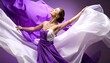 © Gundol - Graceful woman in flowing purple and white dress