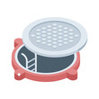 © DesignView - Handy 3d style icon of heavy manhole cover