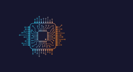 Abstract electronic circuit board and computer chip design