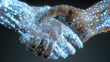 © Annamorphosis - Digital Handshake Representing Secure Connection and Partnership in Technology