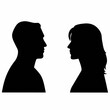 © Sandeep - male and female face silhouettes