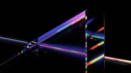 Wall Mural - Abstract futuristic background, colorful sci-fi design, 3d render