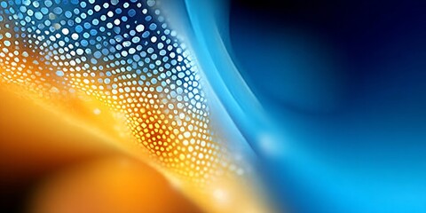 Canvas Print - dynamic abstract technology background featuring flowing data, blue orange gradients, and light rays
