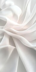 Canvas Print - ethereal elegance delicate white silk waves with a gradient of shadows for artistic inspirations