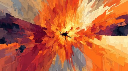 Abstract exploding colors