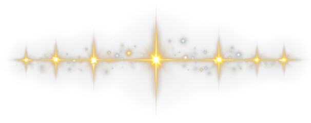 Wall Mural - Golden Light Effect for Creative Use Isolate On Transparent Background, cutout, png