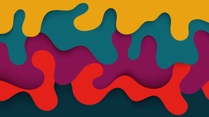 Wall Mural - Abstract colorful background with seamless paint splashes pattern design