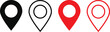 © MdAtikurrahman - Location icon set. Gps navigation marker. Map pointer symbol