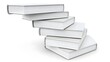 © Sasirat - Stacked White Books Symbolizing Knowledge in an Artistic Arrangement