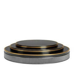 Circular podium isolated on transparent background