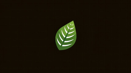 Vector icon image of a leaf
