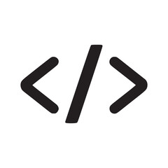 Vector art of coding symbol icon of software development, programming, and web design modern design for websites, apps, and presentations vector illustration