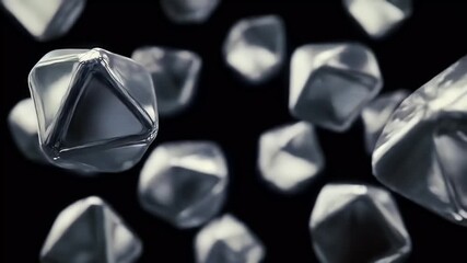 Microscopic View of Nanoparticles with Geometric Shapes.