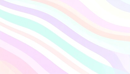 Wall Mural - abstract 3d wavy smooth background, multicolor pastel colour palette, aesthetic concept