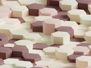 Wall Mural - Colorful Hexagonal Tiles Create a Modern Design Pattern