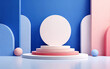 © fanjianhua - Modern minimalist geometric podium with colorful elements