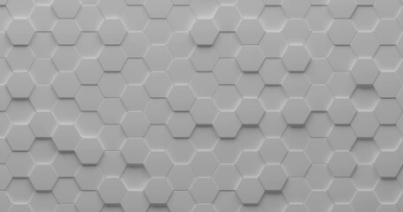 Wall Mural - Modern Hexagonal Pattern Design in Subtle Gray Tones