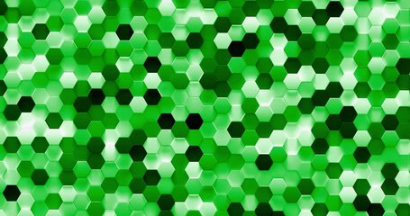 Wall Mural - Bright Green Hexagonal Pattern Creates a Lively Abstract Design