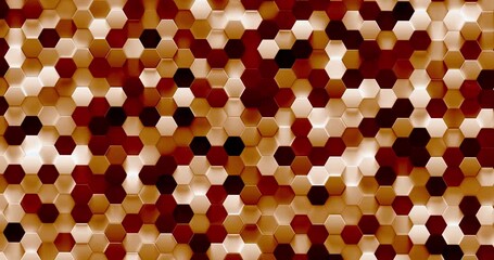 Wall Mural - Brown Hexagonal Patterns Create a Unique Abstract Design