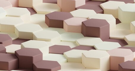 Wall Mural - Colorful Hexagonal Tiles Create a Modern Design Pattern