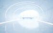 © fanjianhua - Modern and bright futuristic tunnel with smooth curves and bright lighting