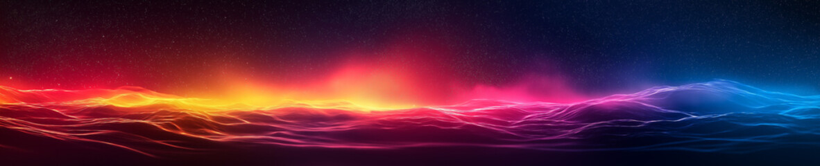 Wall Mural - An abstract vibrant smoke and fire illustration on dark background. 