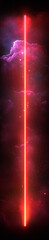 Wall Mural - An abstract background with brightly colored neon frame. 