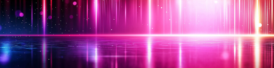 Wall Mural - An abstract background with brightly colored neon frame. 