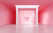 © fanjianhua - A Series of Pink Corridors with Geometric Frames