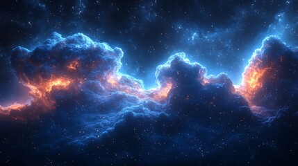 Wall Mural - stellar cloudy navy neon afterglow --ar 16:9 --stylize 750 --v 6.1 Job ID: 522d7634-2591-40b4-98bb-ff98ca05d9e5