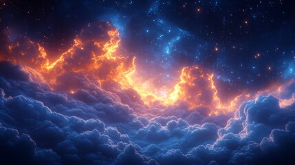 Wall Mural - stellar cloudy navy neon afterglow --ar 16:9 --stylize 750 --v 6.1 Job ID: 522d7634-2591-40b4-98bb-ff98ca05d9e5