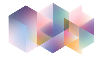 Abstract geometric gradient isolated on white background