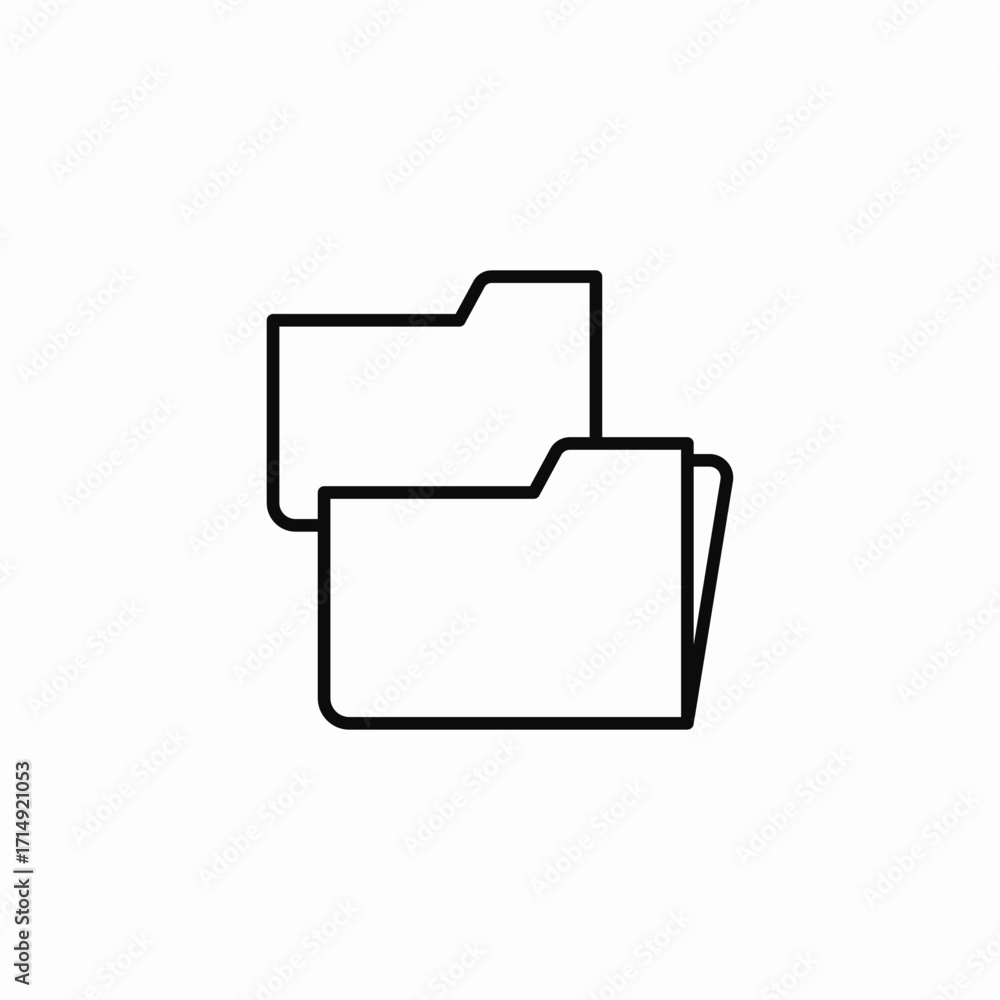multiple file folders icon sign vector