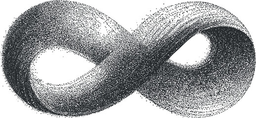 Wall Mural - A stylized infinity symbol represented in a modern abstract design with a smooth texture.