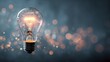 © Honey - Bright glowing lightbulb symbolizes brilliant idea generation and innovative thinking