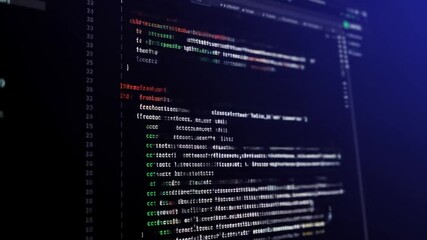 Abstract Coding Background with Lines of Code for Technology Concept