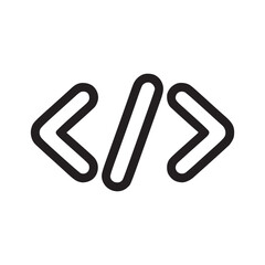 Illustration of code this simple, minimalist design features a classic programming symbol, perfect for representing software development, web design, or technology in a modern style