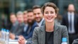 © ngstock - Engagement interview workshop for job applicants corporate office professional panel interview modern setting front view career development