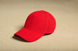 © Will Anderson - baseball, cap, red, blank, no logo, hat, background, plain, neutral,