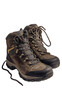 © Deep Stock - A pair of sturdy brown leather hiking boots on isolated transparent background.