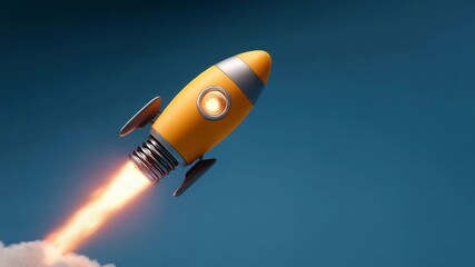 Wall Mural - rocket launch bright flame smoke trail space vehicle propulsion technology innovation progress clear