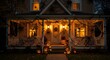 © Kapten - Haunted house porch night decorations