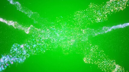 Wall Mural - Numerous fresh green springtime leaves gracefully detach and gently descend against a solid green screen isolated, clear, movement