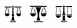 © Ahmd - Scales icon set, legal scales. Vector symbol. Illustration of legal scales, scales. scales of justice, scales of law. Vector illustration. Stock vector.